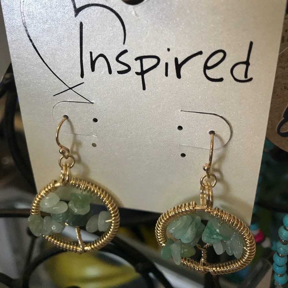 Inspired tree of life Jade Earrings